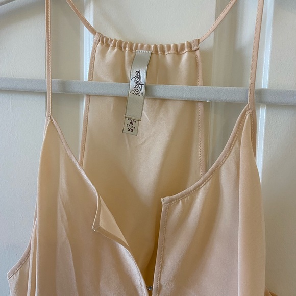 Rory Beca Womens Silk Racerback Camisole Tank Top Beige Cream Size XS - Picture 2 of 4